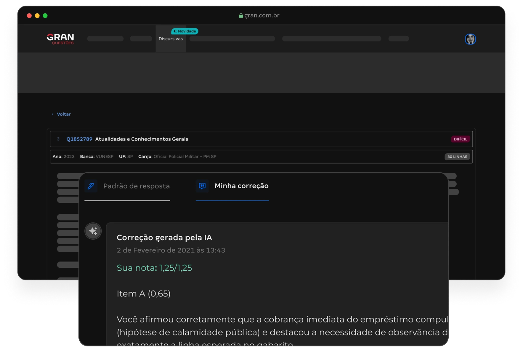Correção Inteligente de Discursivas