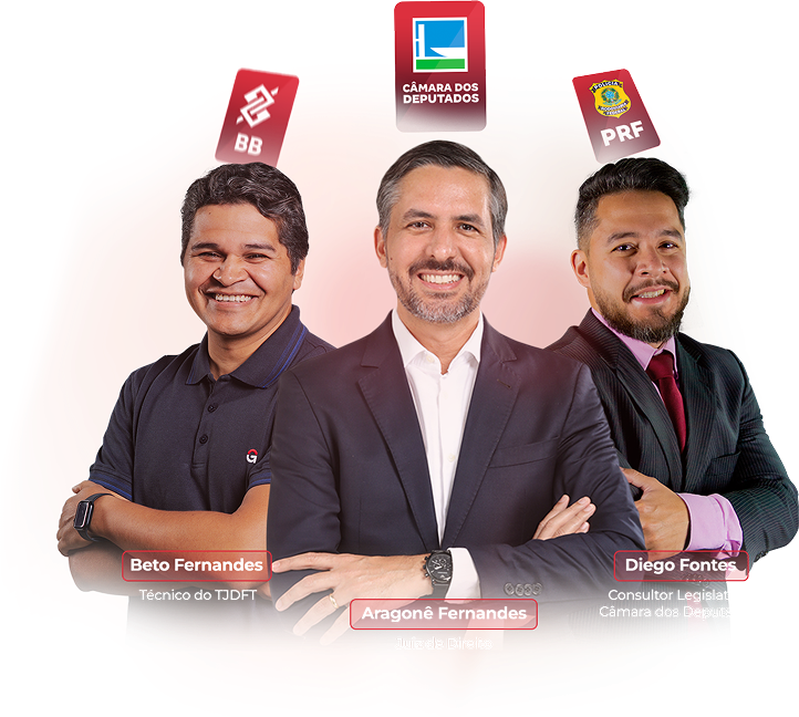 Professores Aragonê Fernandes, Beto Fernandes e Diego Fontes
