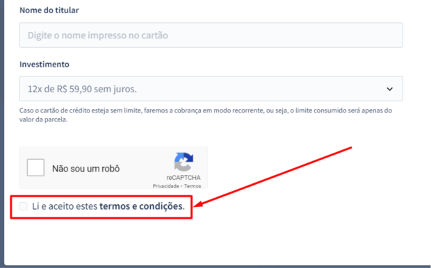 Imagem mostrando o contrato