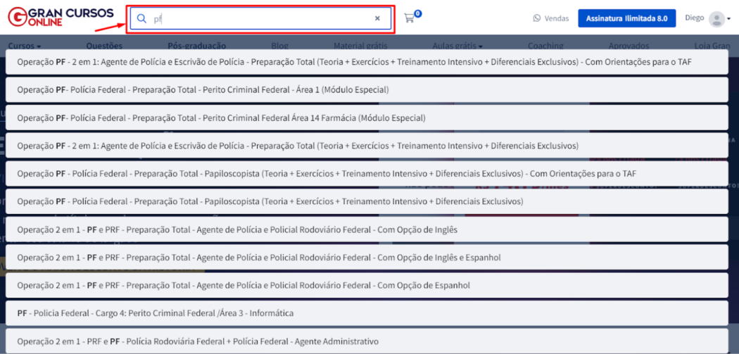 Imagem pesquisa de curso