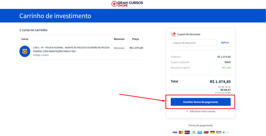 Informações da compra